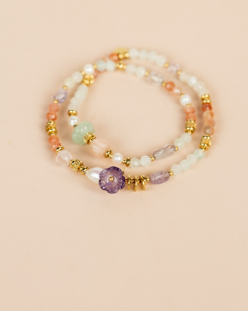 Armband Natursteine Aquamarine