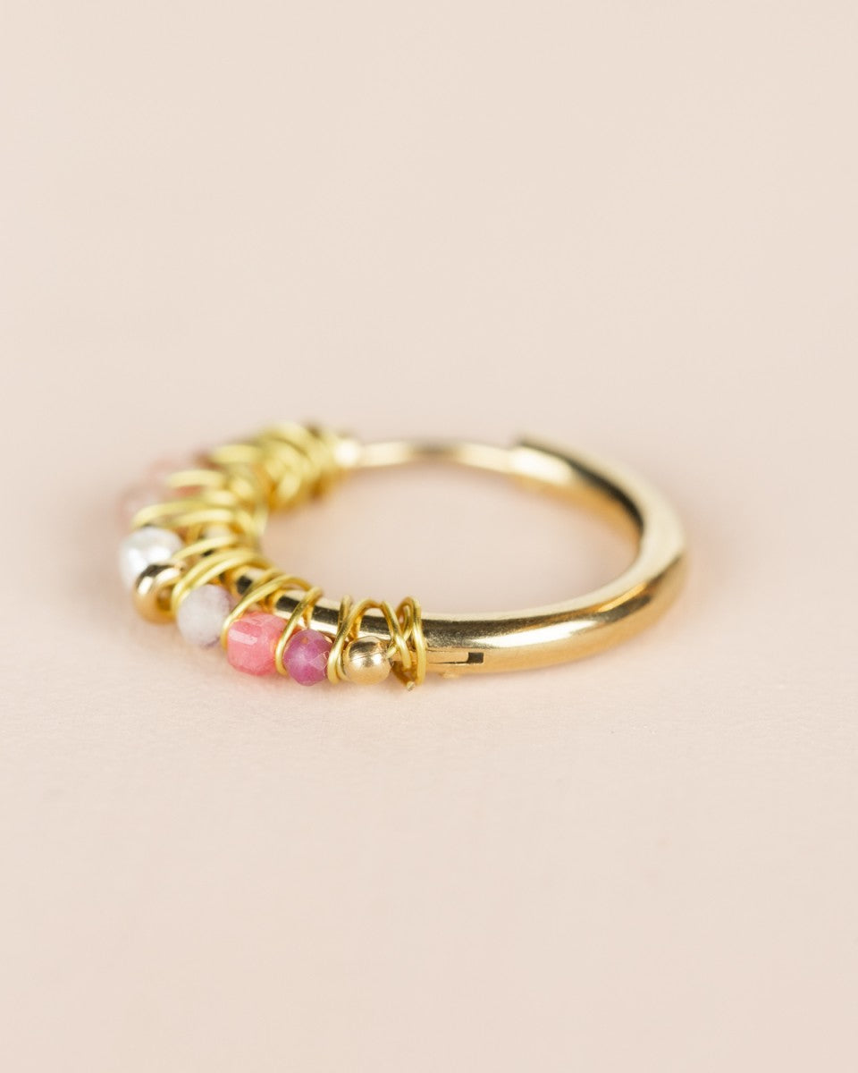 Ohrringe mit Naturstein Rhodonite