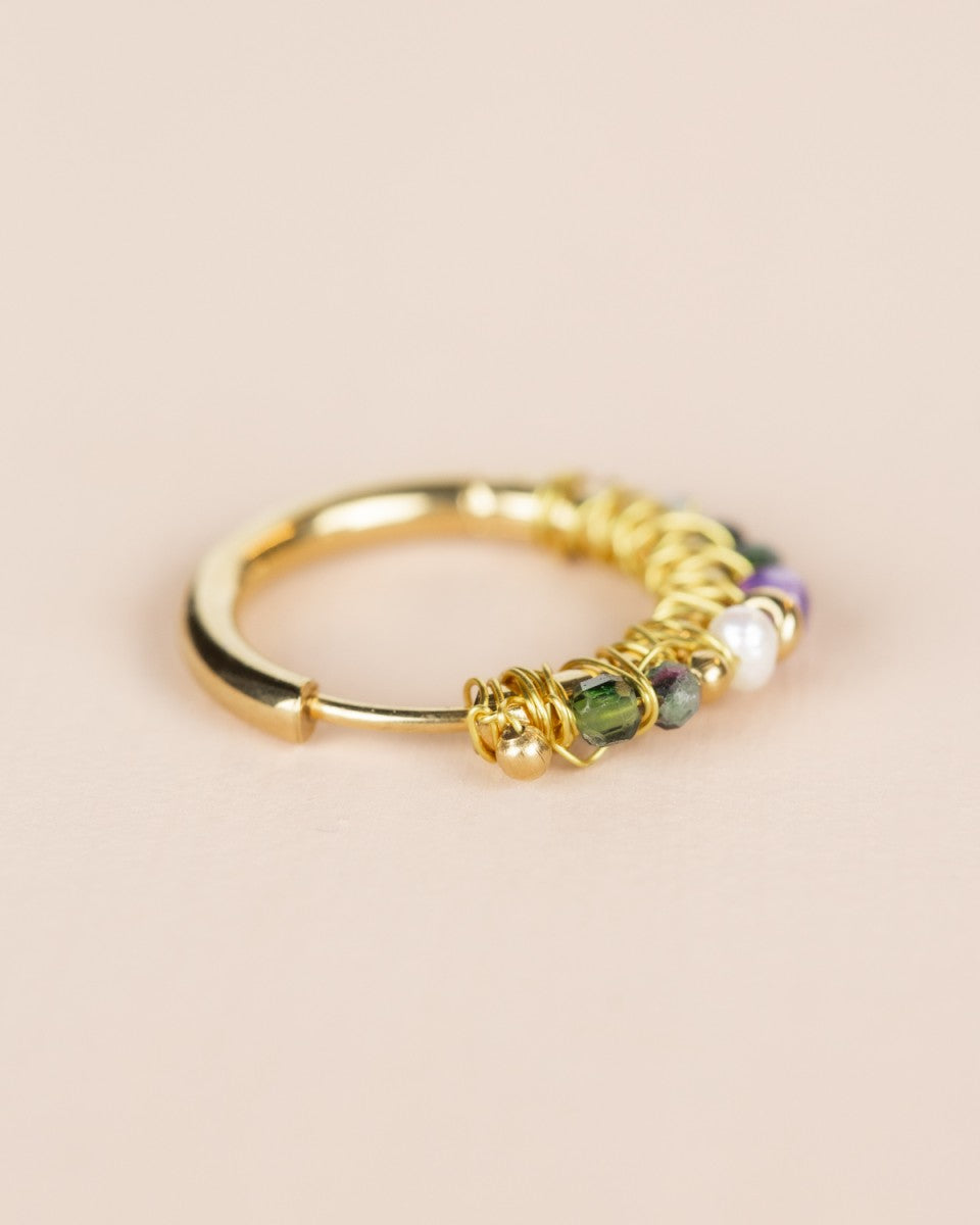 Ohrringe mit Natursteinen Amethyst