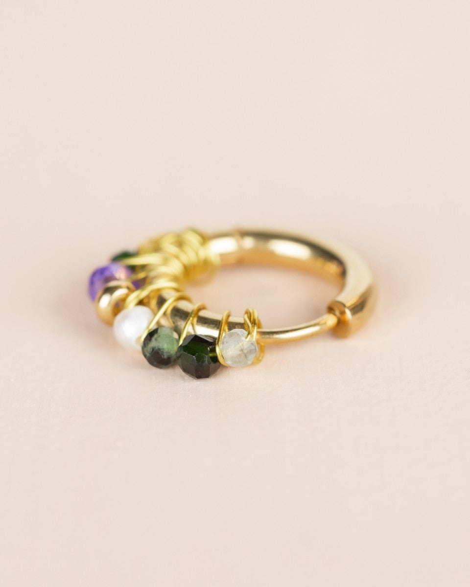 Ohrringe mit Natursteinen Amethyst klein