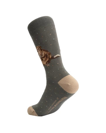 Biber Männersocken von Wrendale Designs