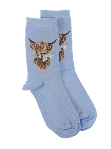 Hochland Kuh Socken von Wrendale Designs