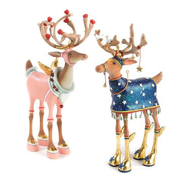 MACKENZIE-CHILDS Geduld Brewster Dash Away Figur Weihnachten Home Decor Amor Rentier