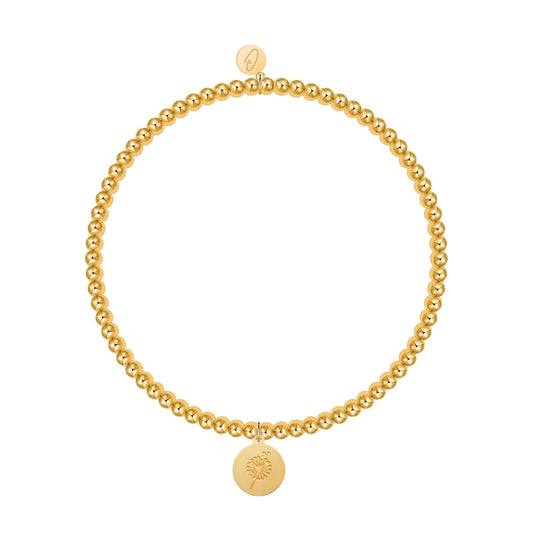 Kugelarmband Love your Life Pusteblume vergoldet