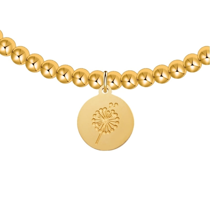 Kugelarmband Love your Life Pusteblume vergoldet