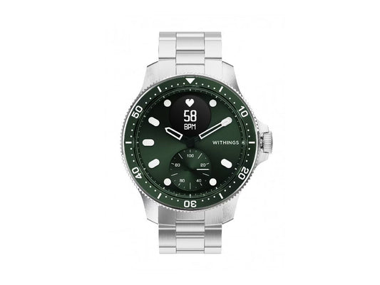 WITHINGS HWA09GN – SmartWatch, ScanWatch Horizon, 43 mm, grün