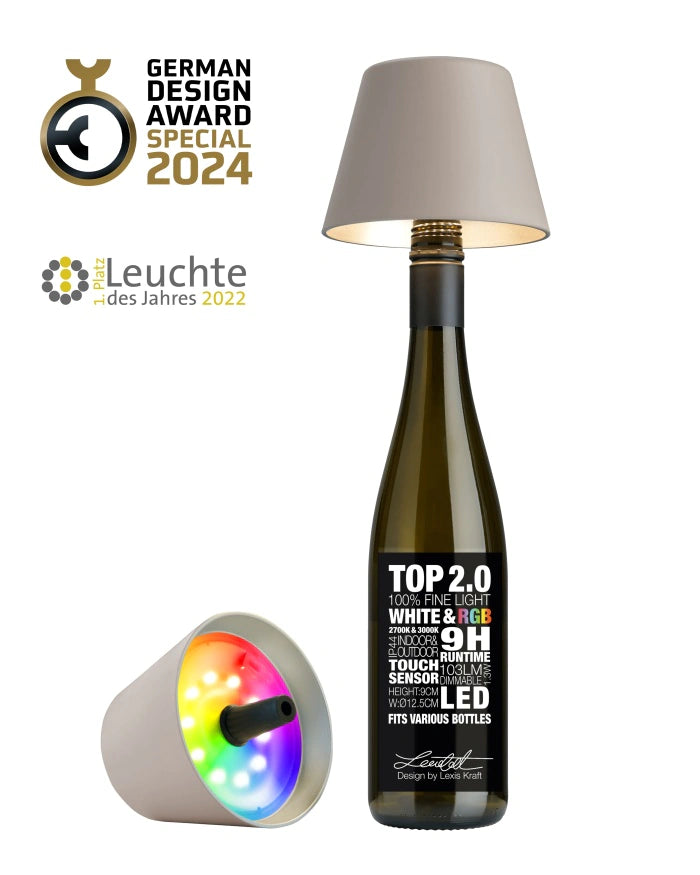 Sompex TOP 2.0 Akku-Flaschenleuchte (RGBW)