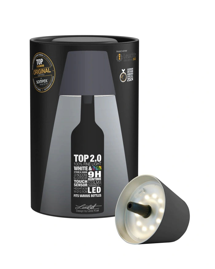 Sompex TOP 2.0 Akku-Flaschenleuchte (RGBW)