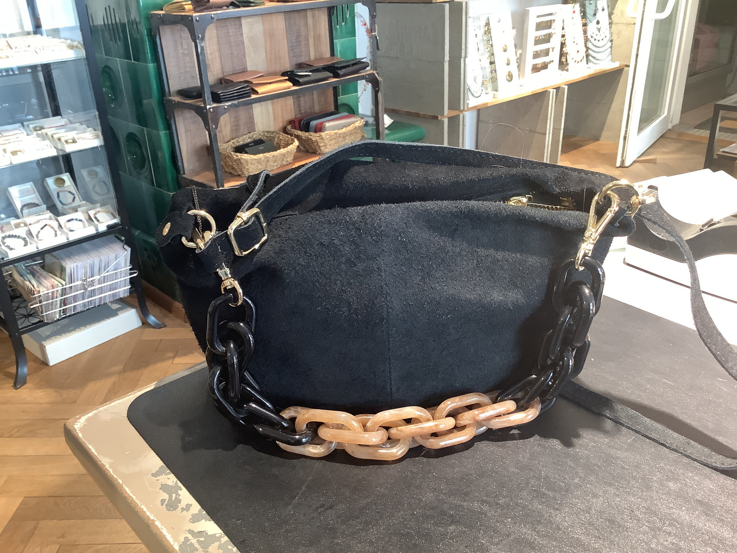 Handtasche mit 2 Gurten Gisele Schwarz