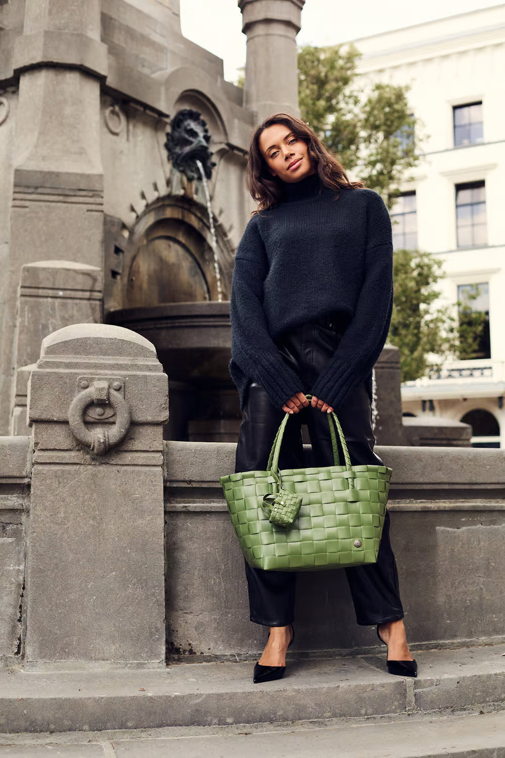 Paris Shopper  laurel green