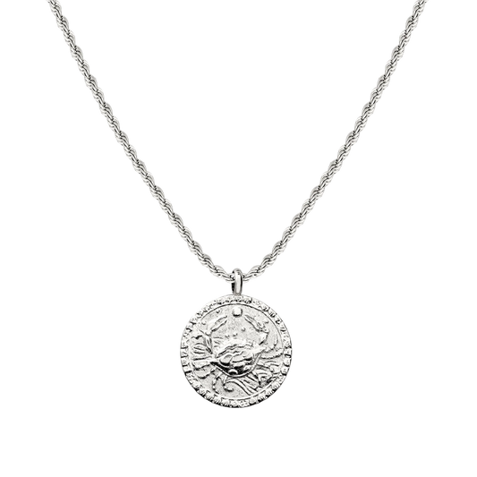 Zodiac Sign Necklace Silber Krebs