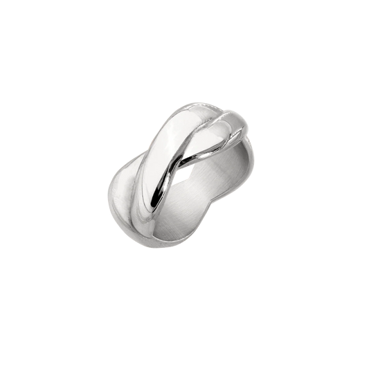 Female DNA Ring Silber