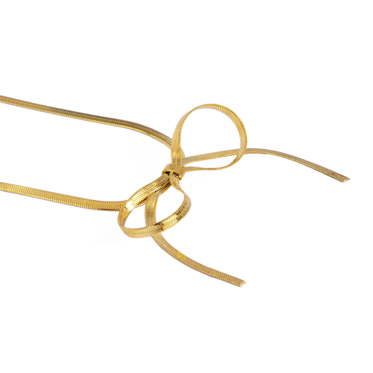Sweet Bow Necklace Gold
