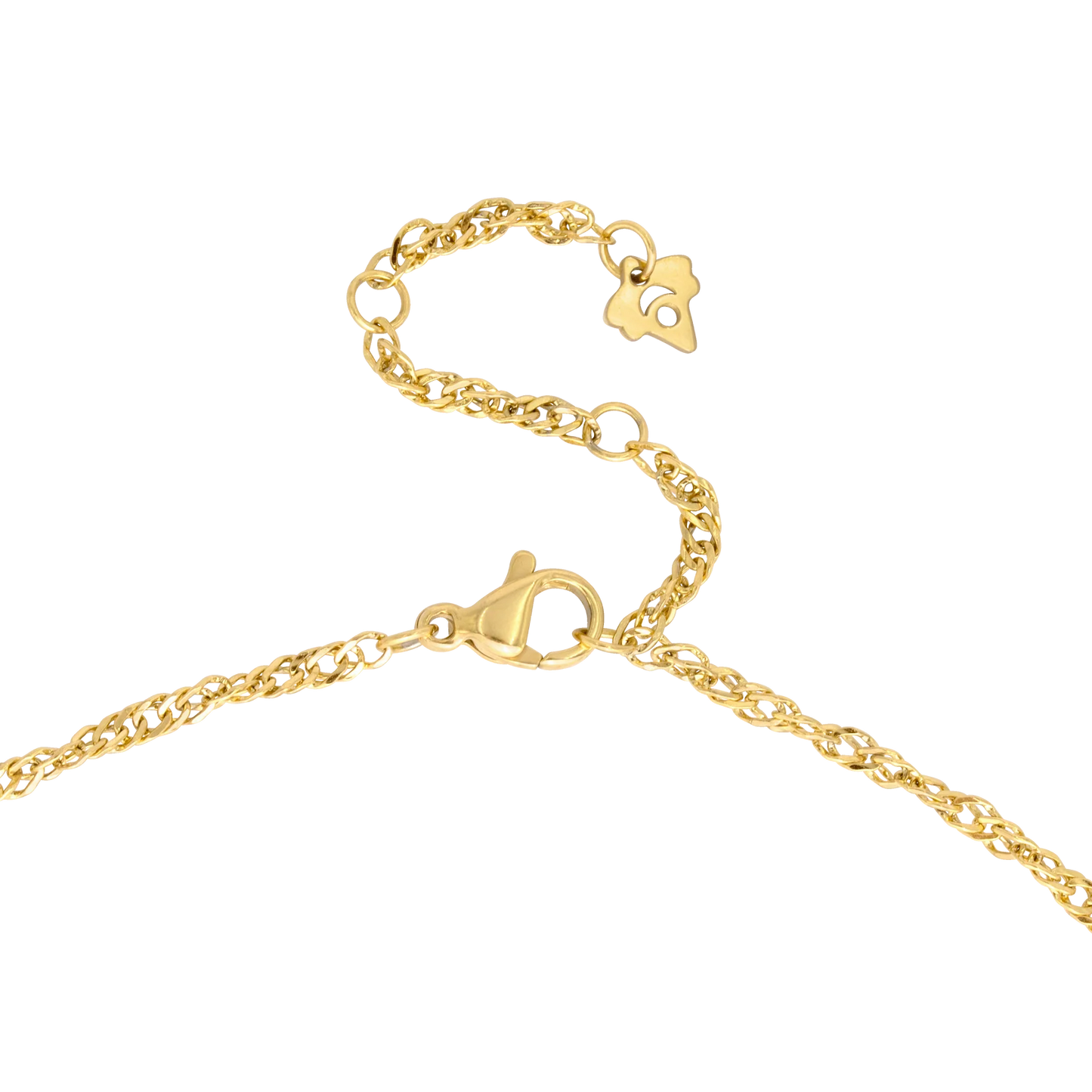 Sparkling Donut Necklace Gold
