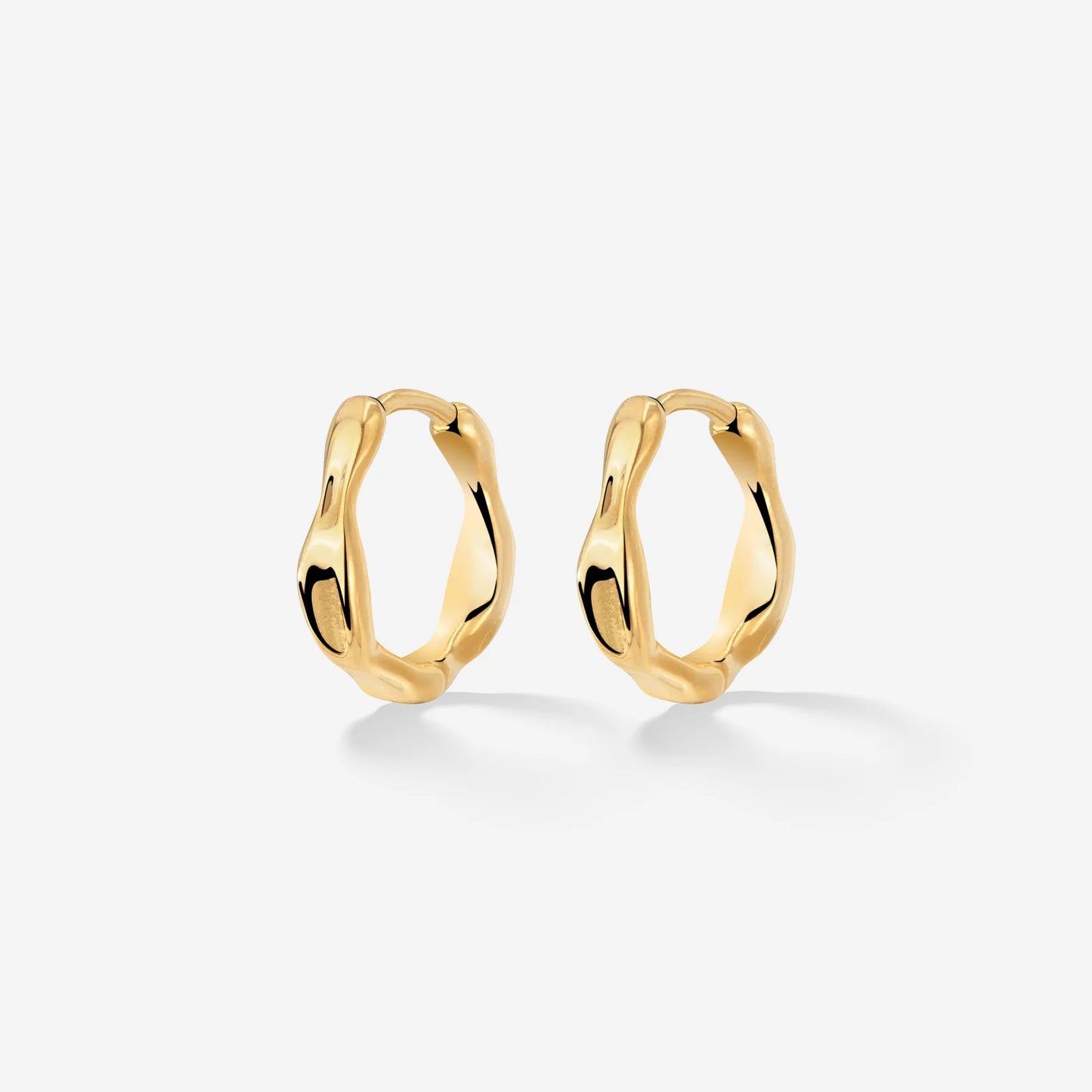 Liquid Shape Hoopies Gold