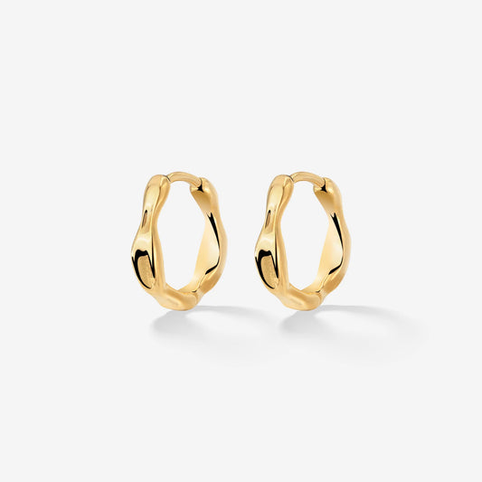 Liquid Shape Hoopies Gold
