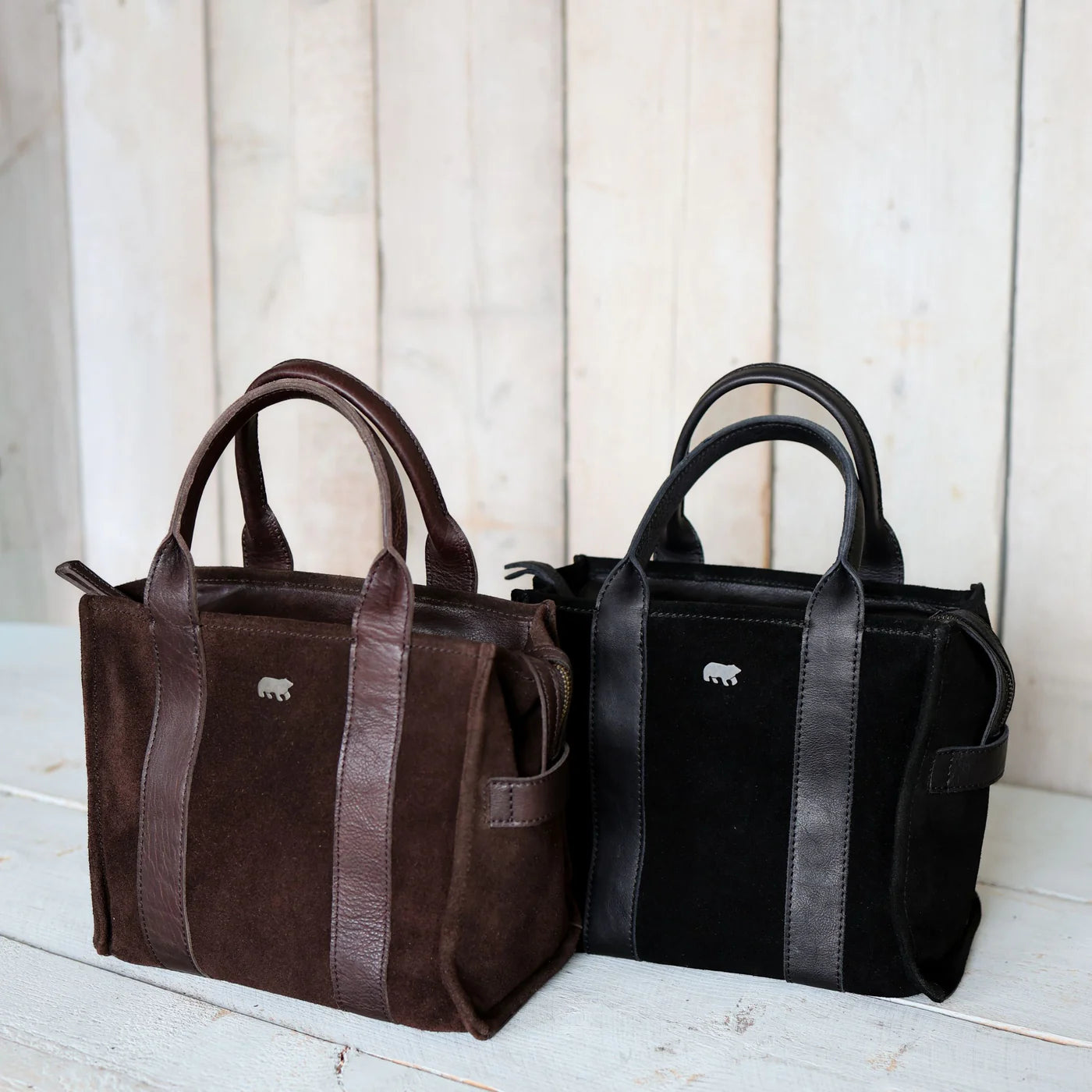 Velours Mini Tote Bag 'Nova' Schwarz