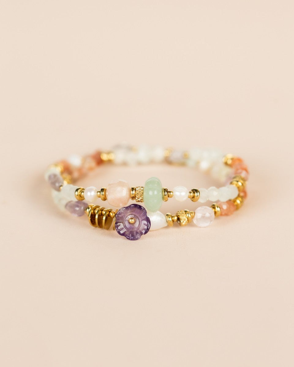 Armband Natursteine Aquamarine