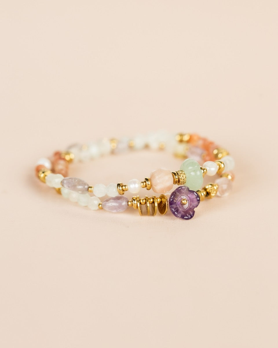 Armband Natursteine Aquamarine