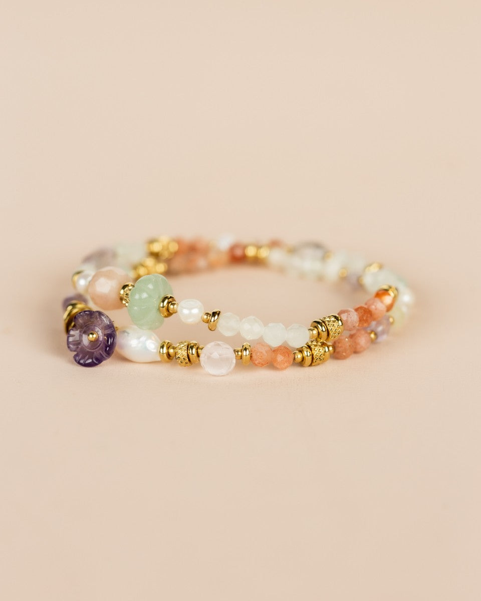 Armband Natursteine Aquamarine