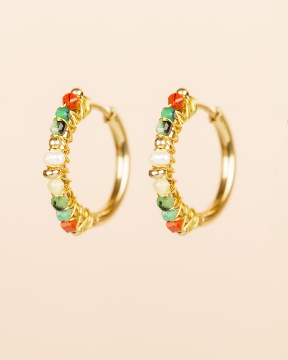 Ohrringe mit Naturstein Roter Jasper