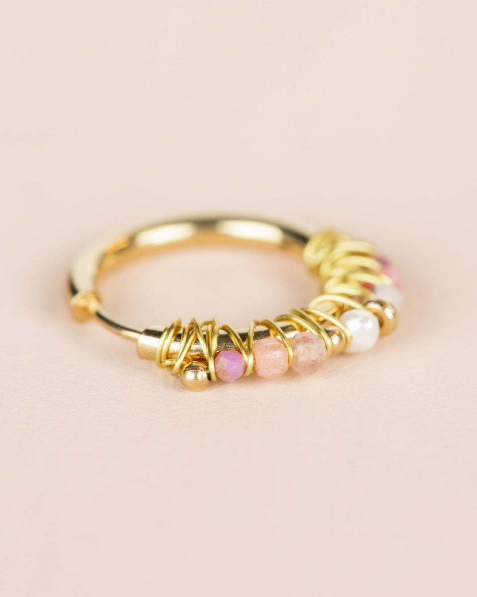 Ohrringe mit Naturstein Rhodonite
