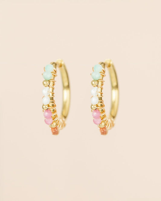 Ohrringe mit Natursteinen Pink Tourmaline