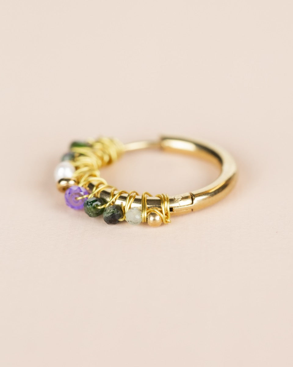 Ohrringe mit Natursteinen Amethyst