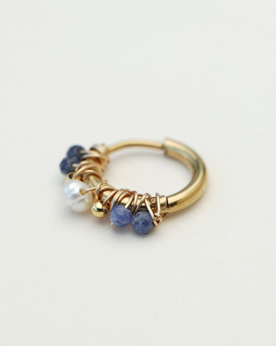 Ohrringe mit Natursteinen Sodalite klein