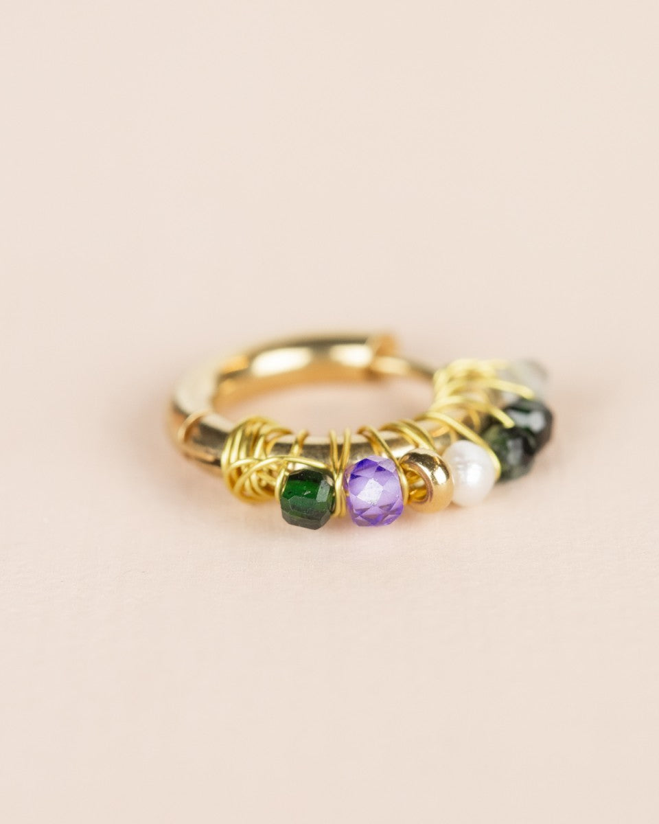 Ohrringe mit Natursteinen Amethyst klein