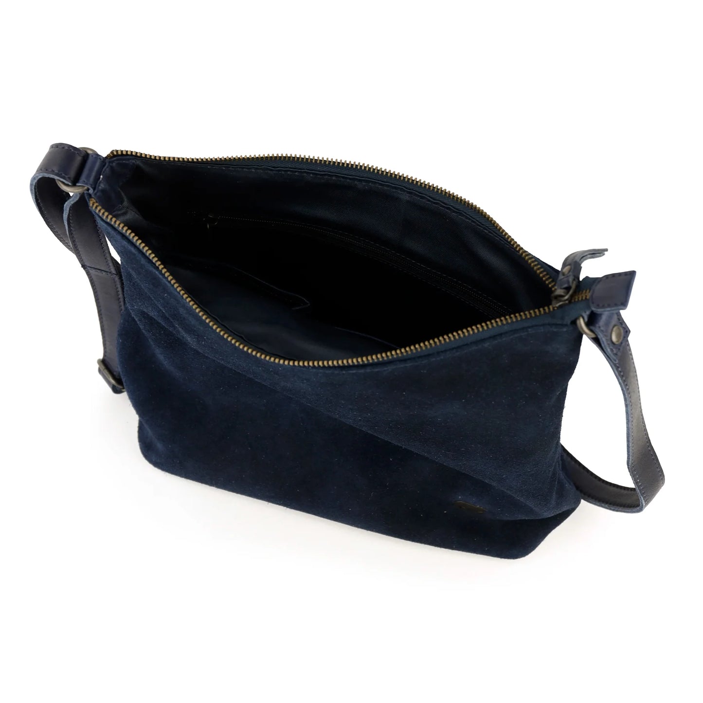 Velours Umhängetasche 'Amber' Navy