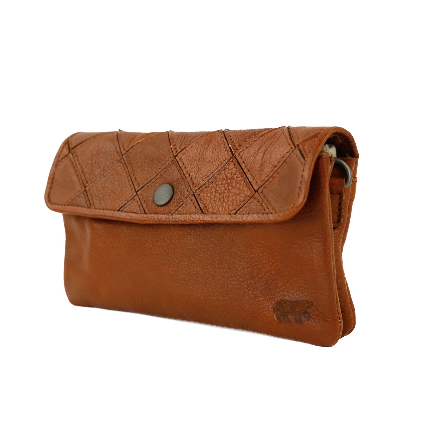Clutch/Mini-Umhängetasche „Valentina“ Cognac