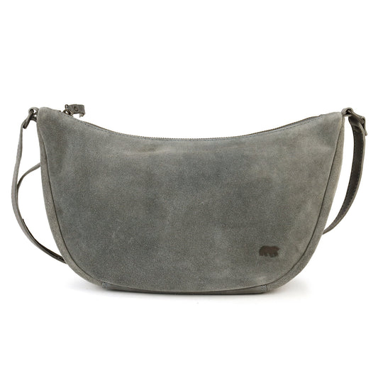 Velours Crossbody Tasche 'Jade' Grau