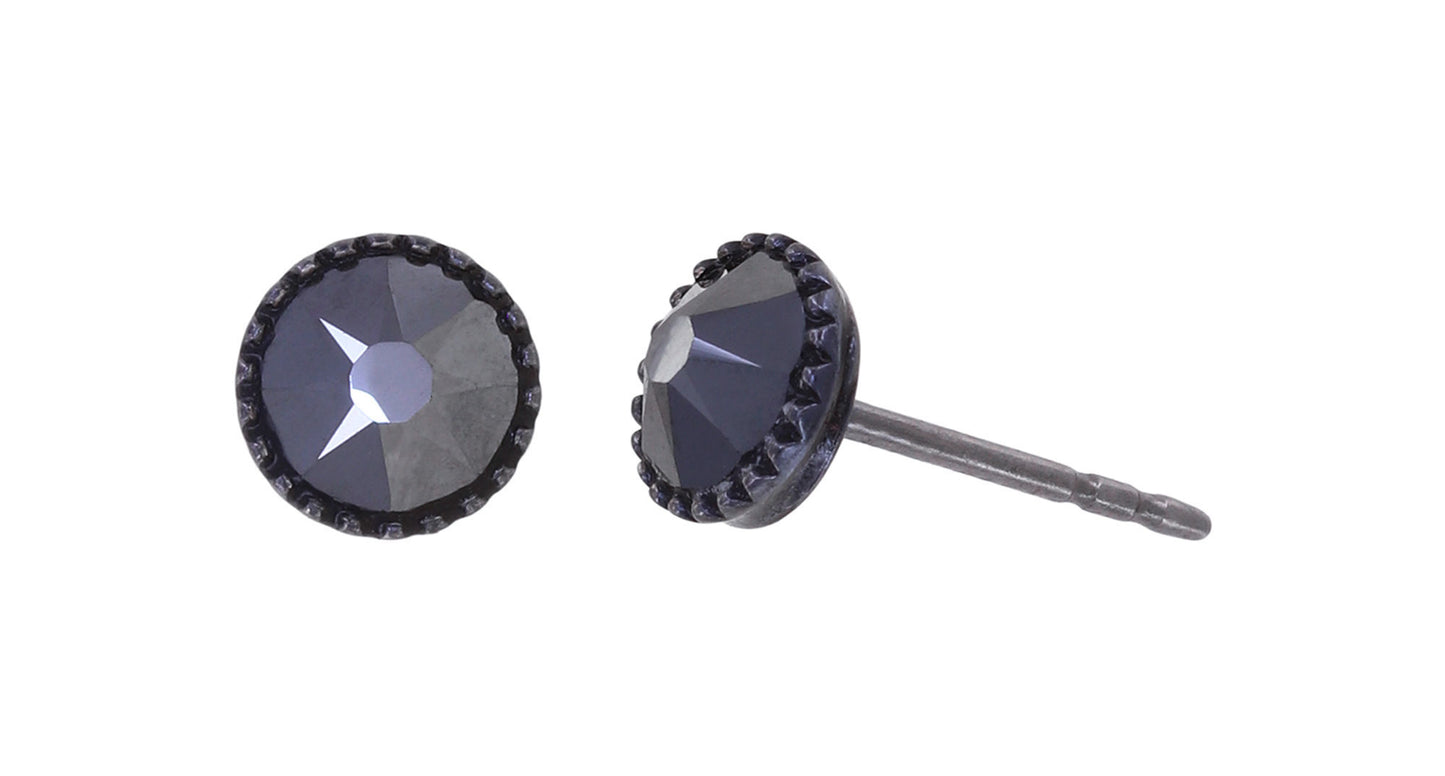 Konplott Ohrringe Black Jack Stecker klein