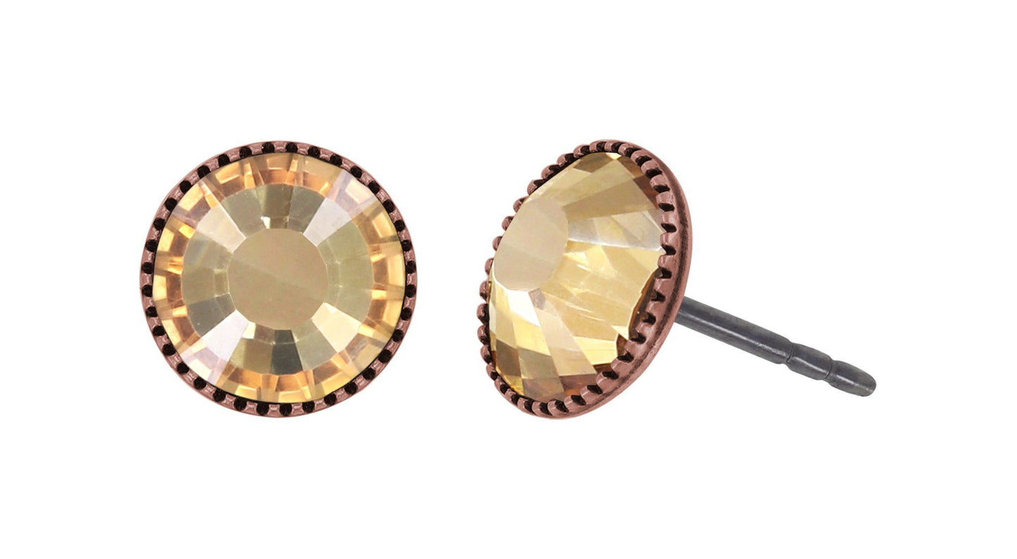 Konplott Earrings Black Jack Large Studs