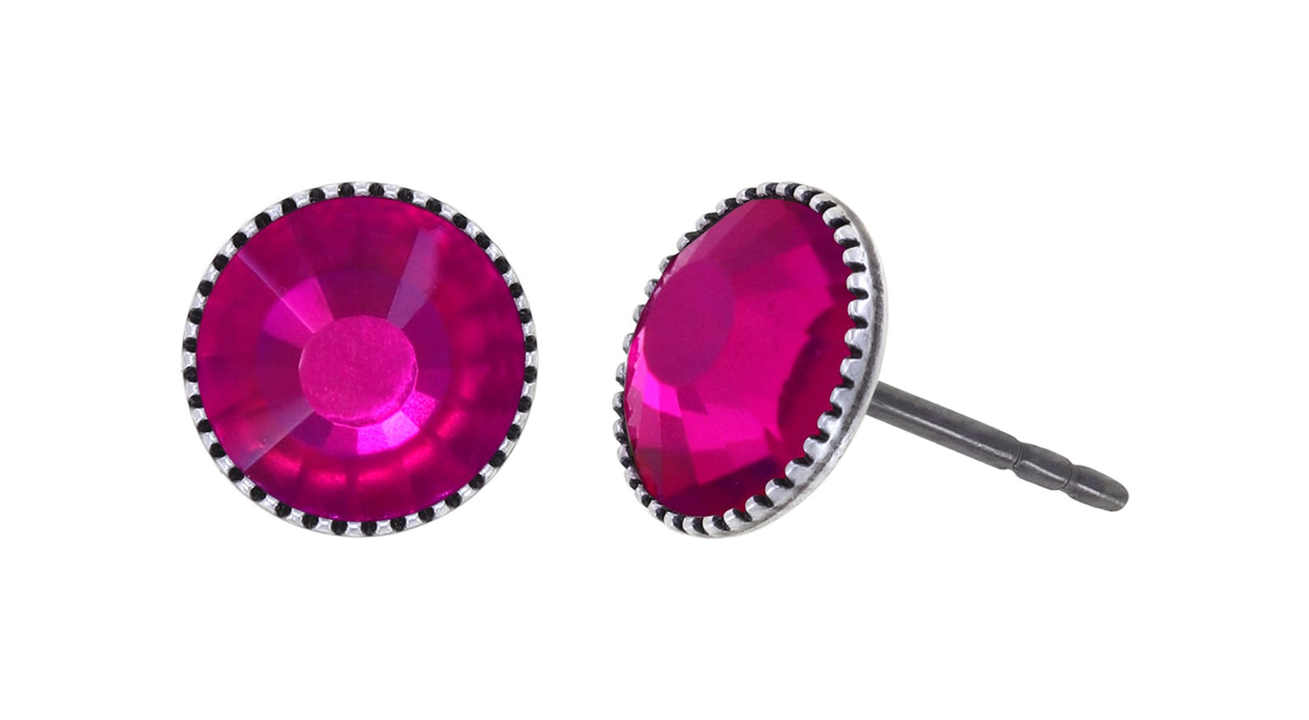 Konplott Earrings Black Jack Large Studs