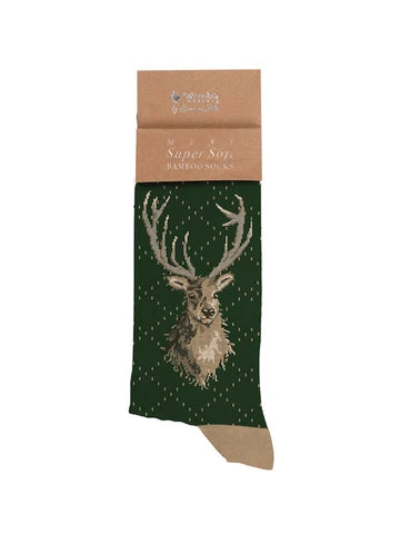 Hirsch Männersocken von Wrendale Designs