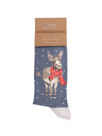 Weihnachtliche Esel Männersocken von Wrendale Designs