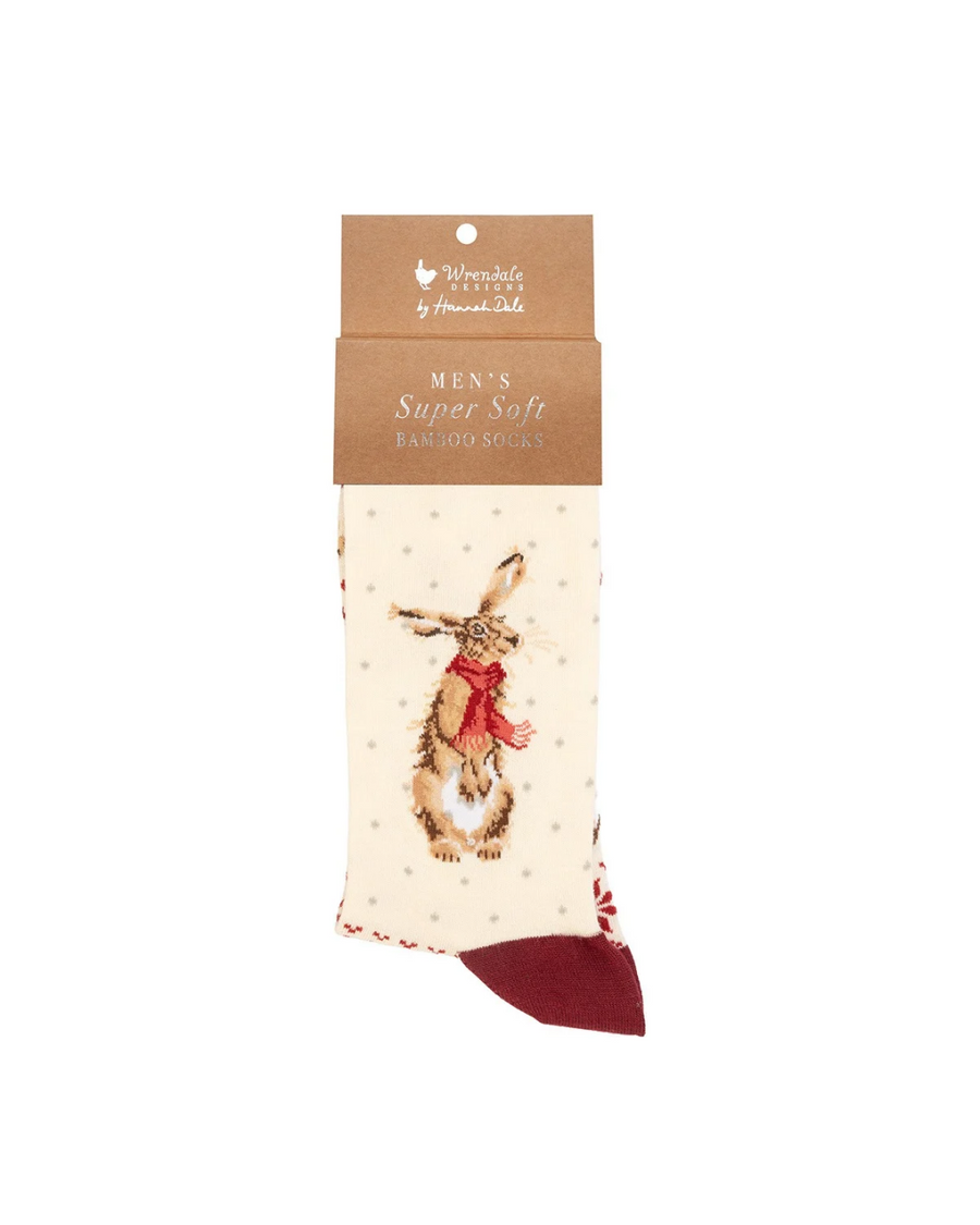 Weihnachtliche Hasen Familiensocken von Wrendale Designs