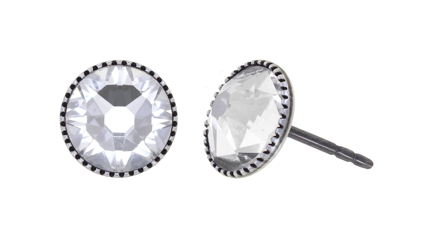 Konplott Earrings Black Jack Large Studs